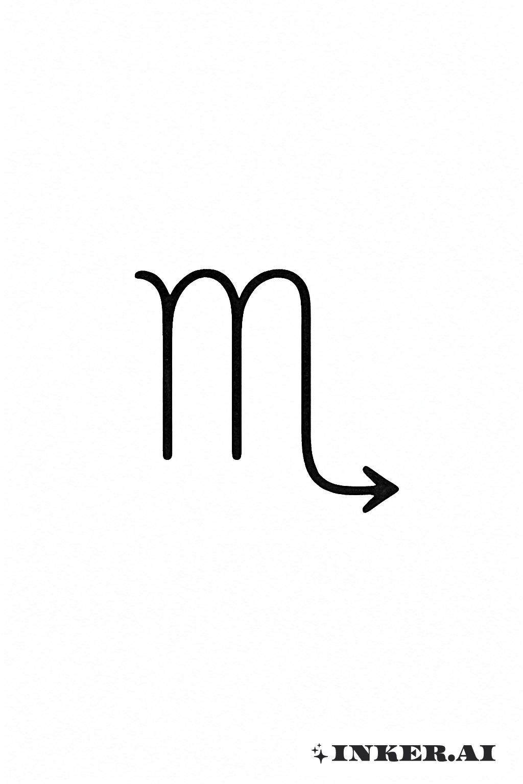 The Simple Scorpio Zodiac Glyph