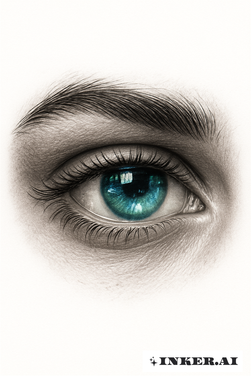 スクリーンを反映するリアルなZ世代の目