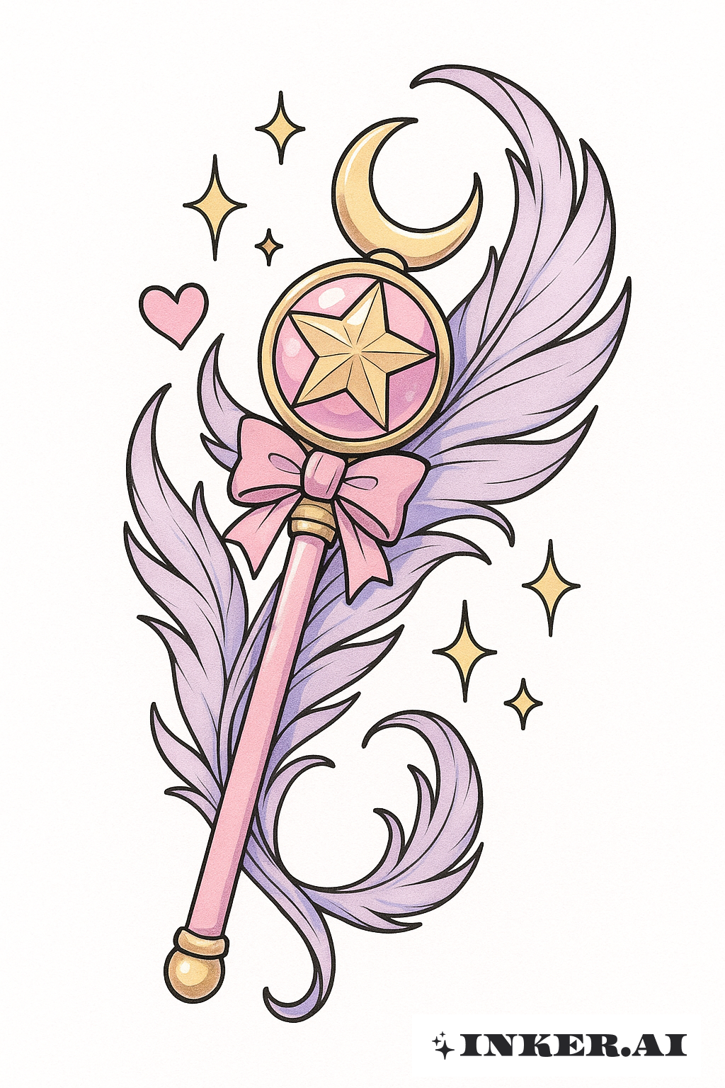 魔法少女的變身魔杖羽毛