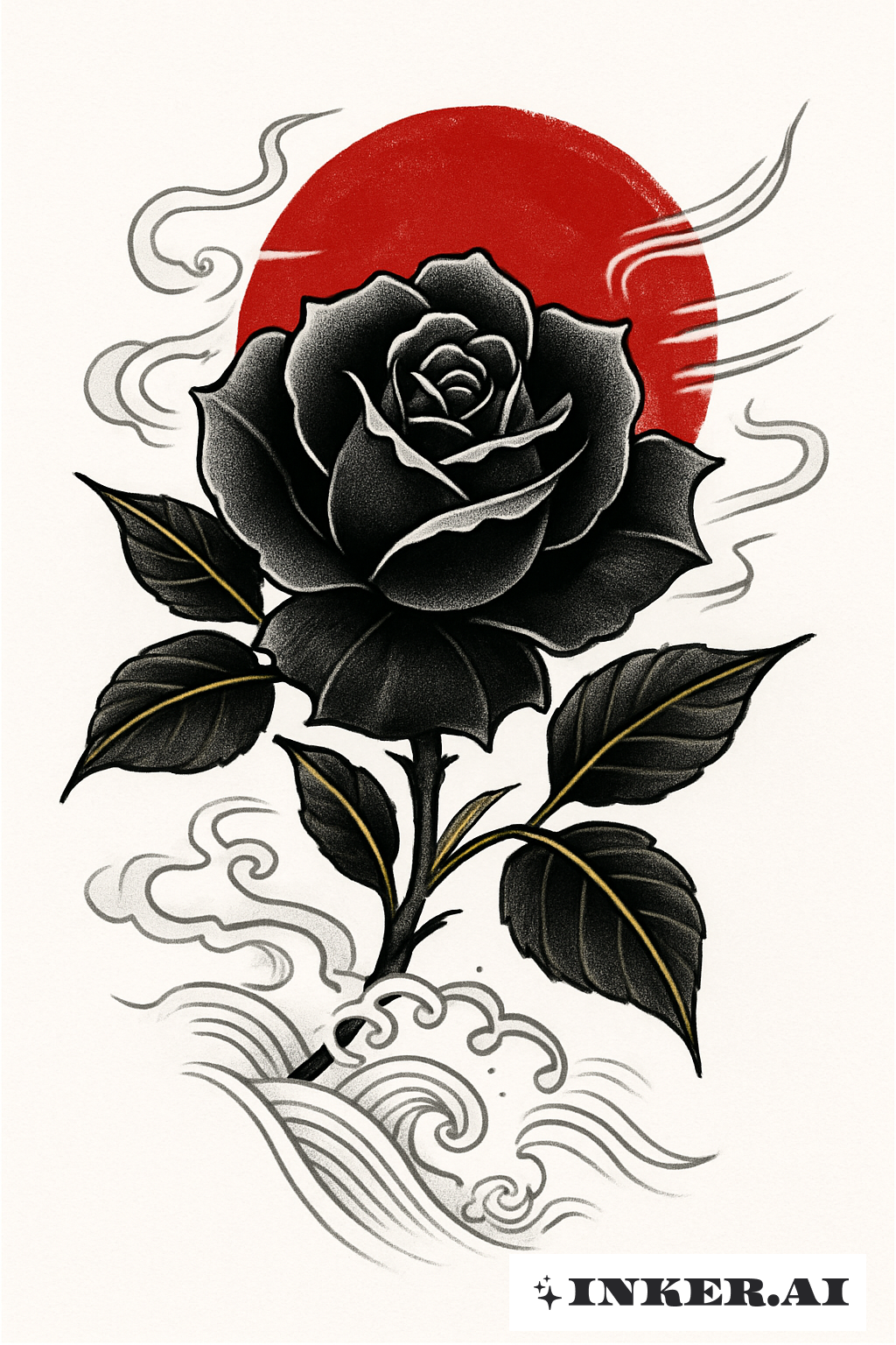 A Black Rose Against The Crimson Sun