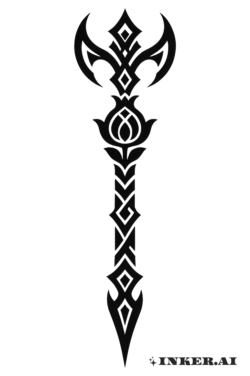 Persephone's Scepter In A Bold Tribal Style