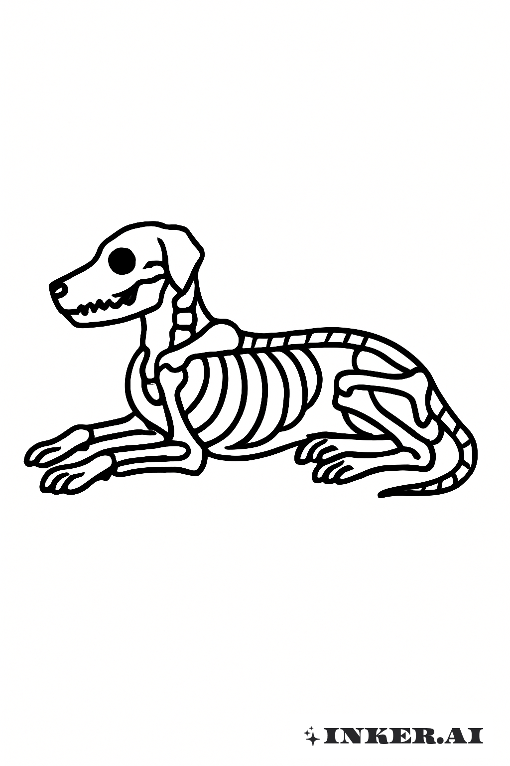 Loyal Dog Skeleton at Rest