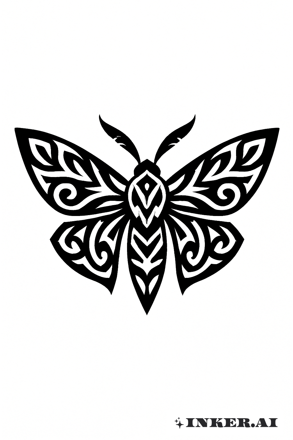 Symmetrisches Stammes-Motten-Design