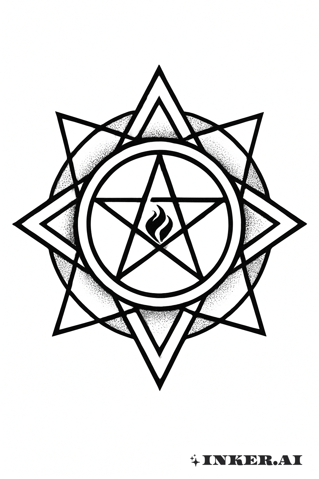 Ein geometrisches übernatürliches Anti-Besessensymbol