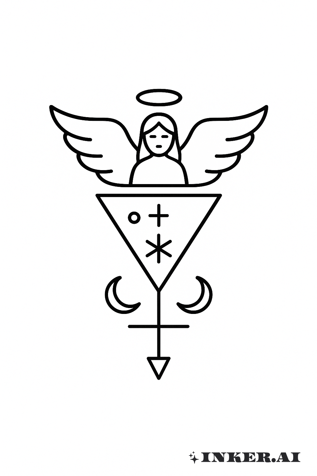 Um Esboço Básico de Selo Sobrenatural de Expulsão de Anjos