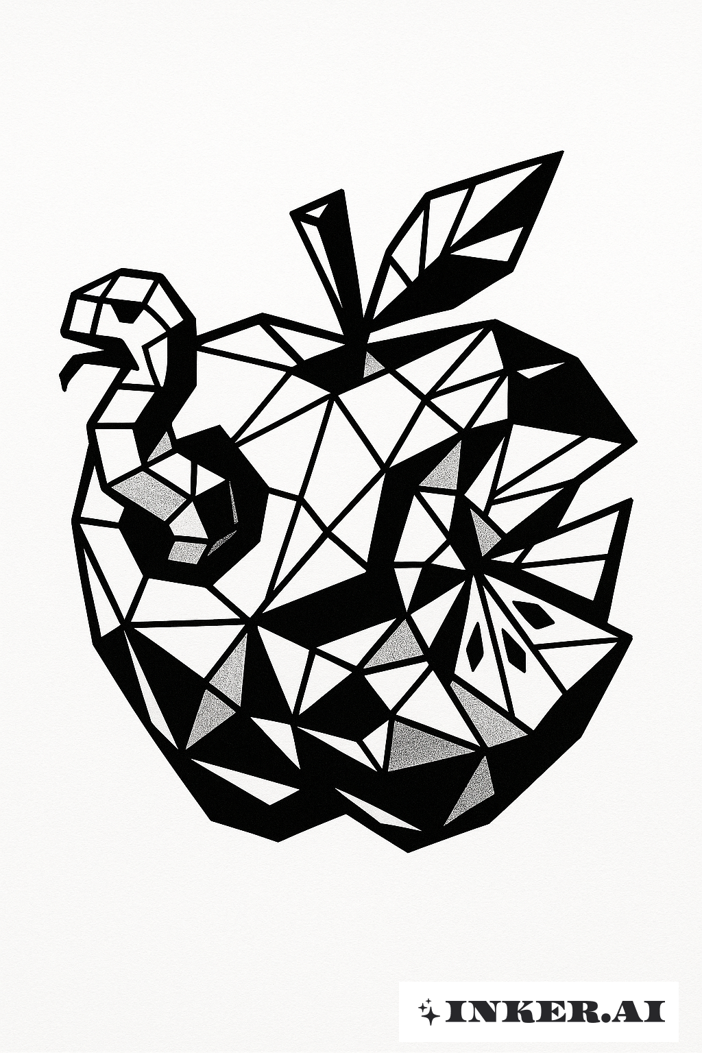 The Bad Apple with Cubist Shapes