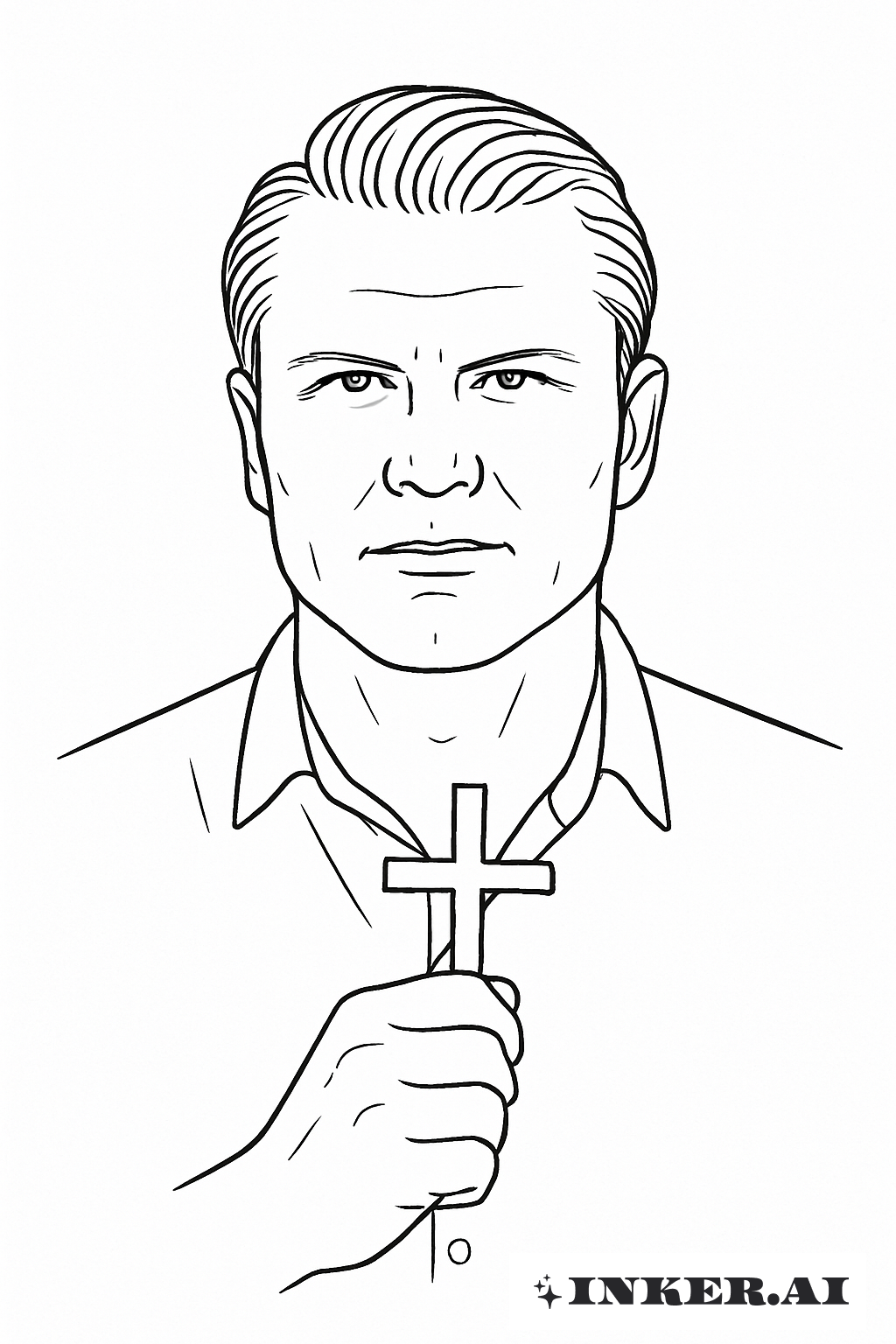 피트 헥세스의 십자가를 든 윤곽