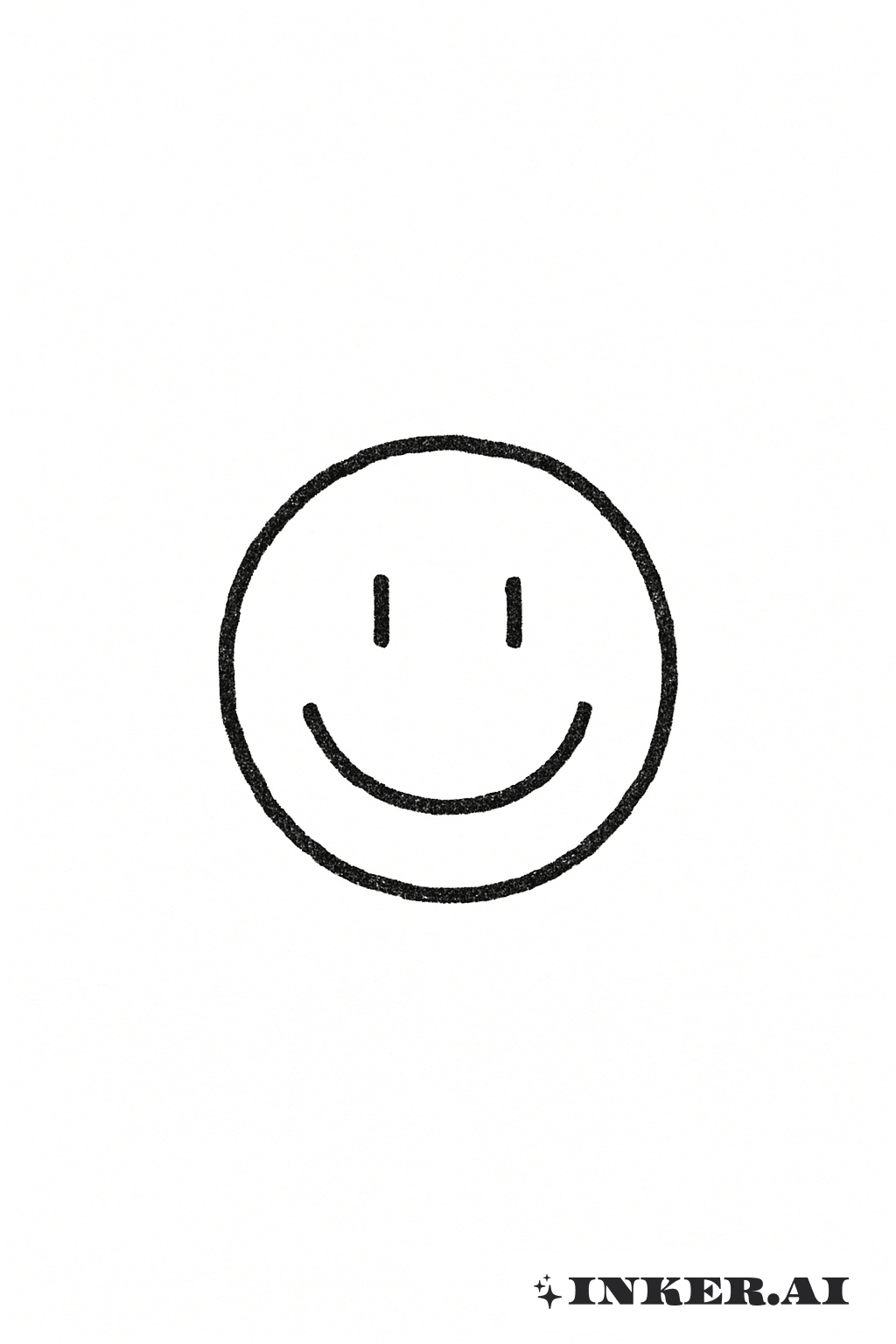 Um Rosto Sorridente Simples Feito com Stick And Poke