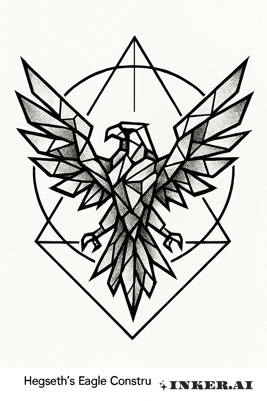 헤그셋의 조각들로 구성된 독수리