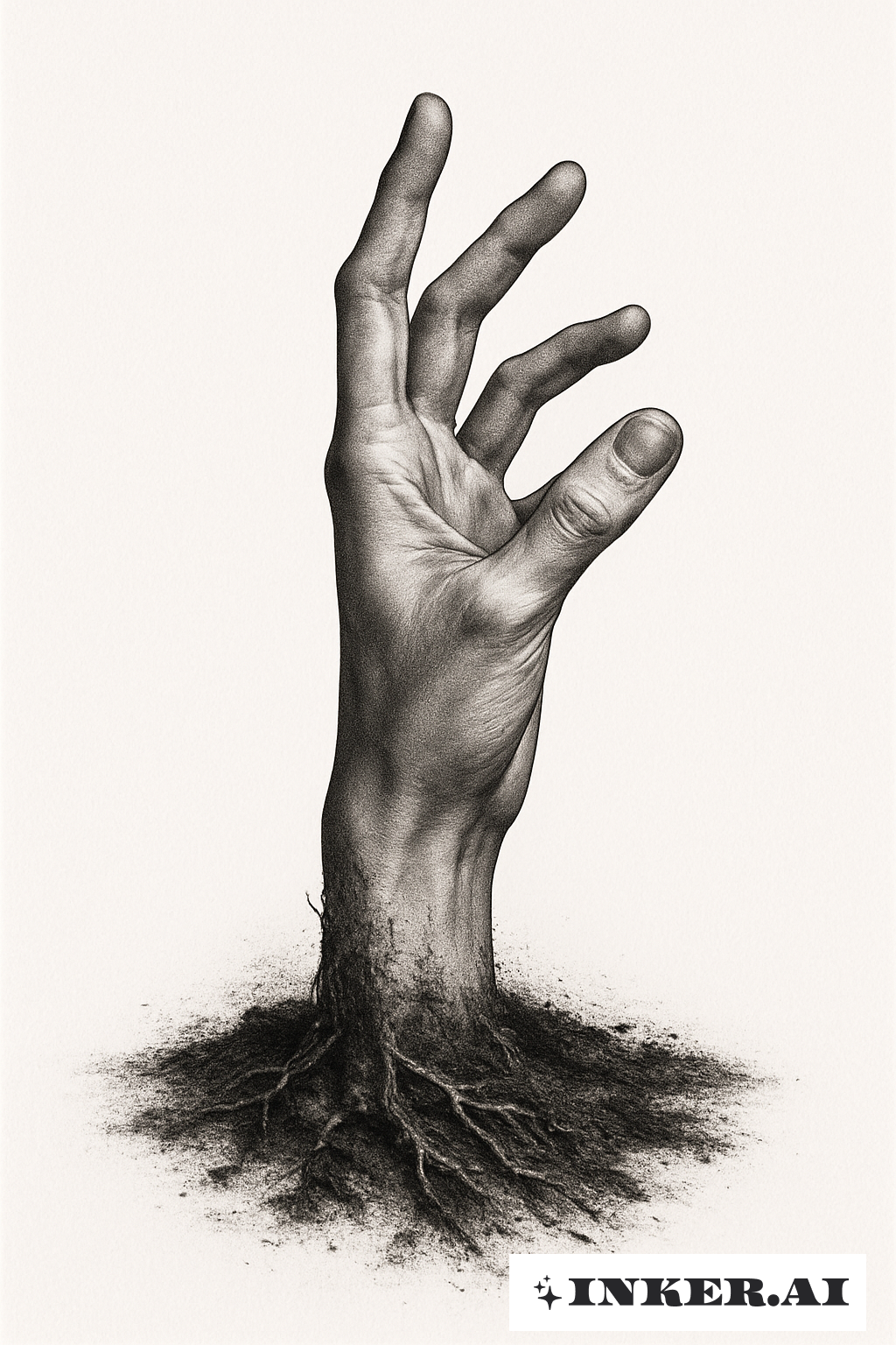 Persephone's Hand Reaching From The Dark Earth