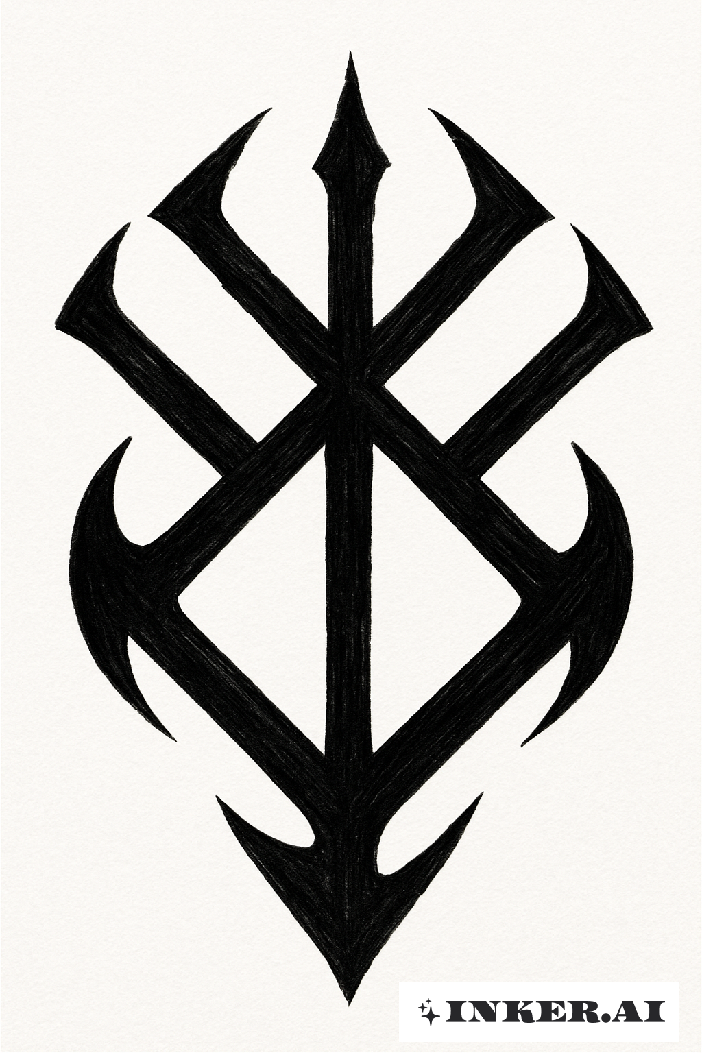 粗黑线条构筑的献祭印记