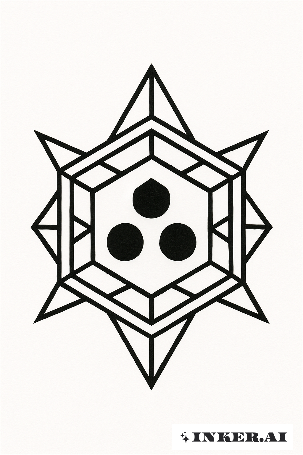 Die drei Punkte von Ms 13 in einem Muster