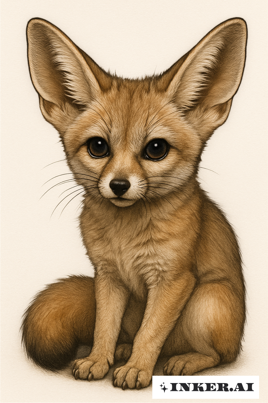 Un renard fennec réaliste avec une fourrure détaillée