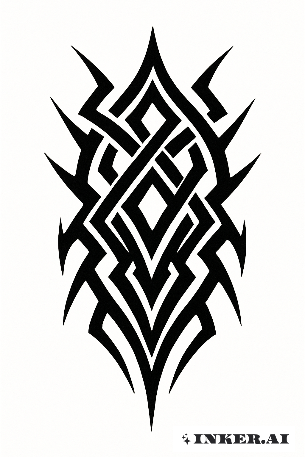 Thiết Kế Hình Xăm Bộ Lạc Góc Cạnh Sắc Nét