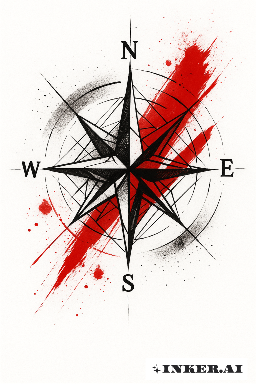 Rose des Vents Abstraite Trash Polka