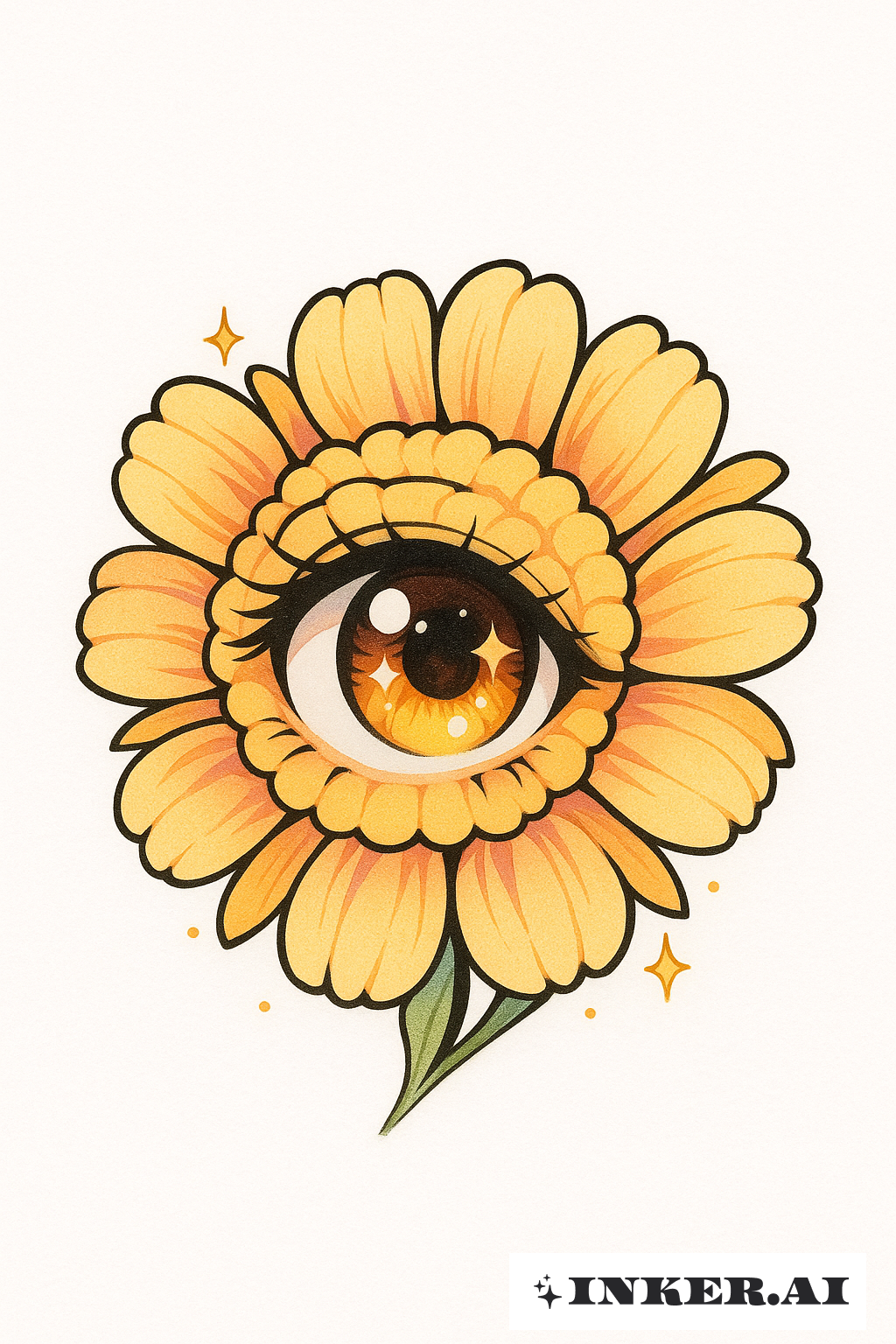The Eye Of The Marigold Blossom