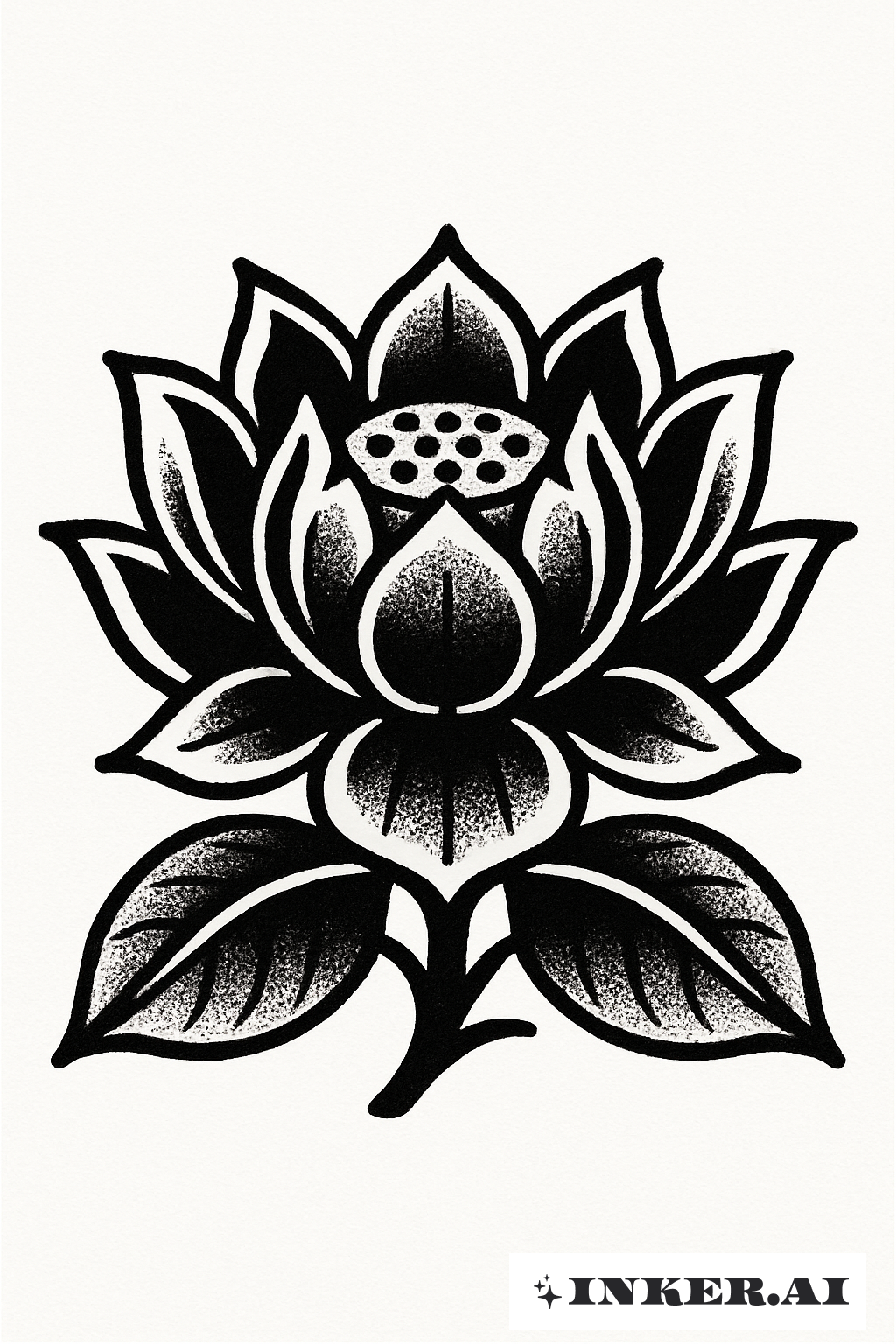 Old School Black Lotus Flower