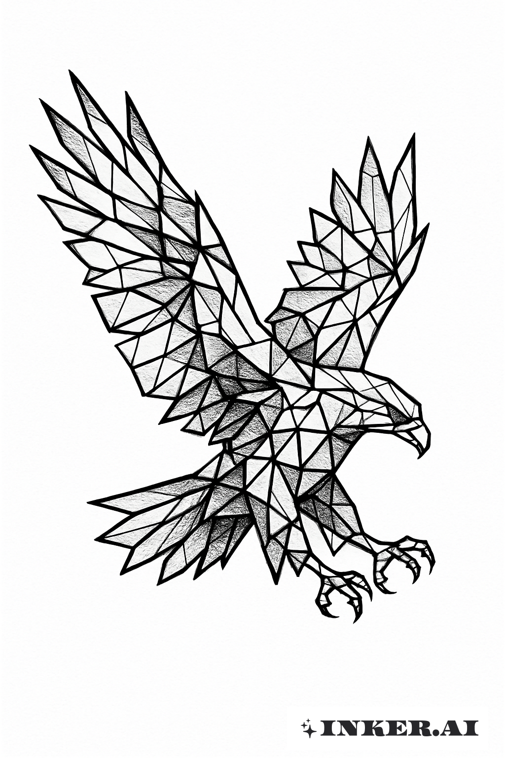 Águia Cristalina Fraturada em Voo