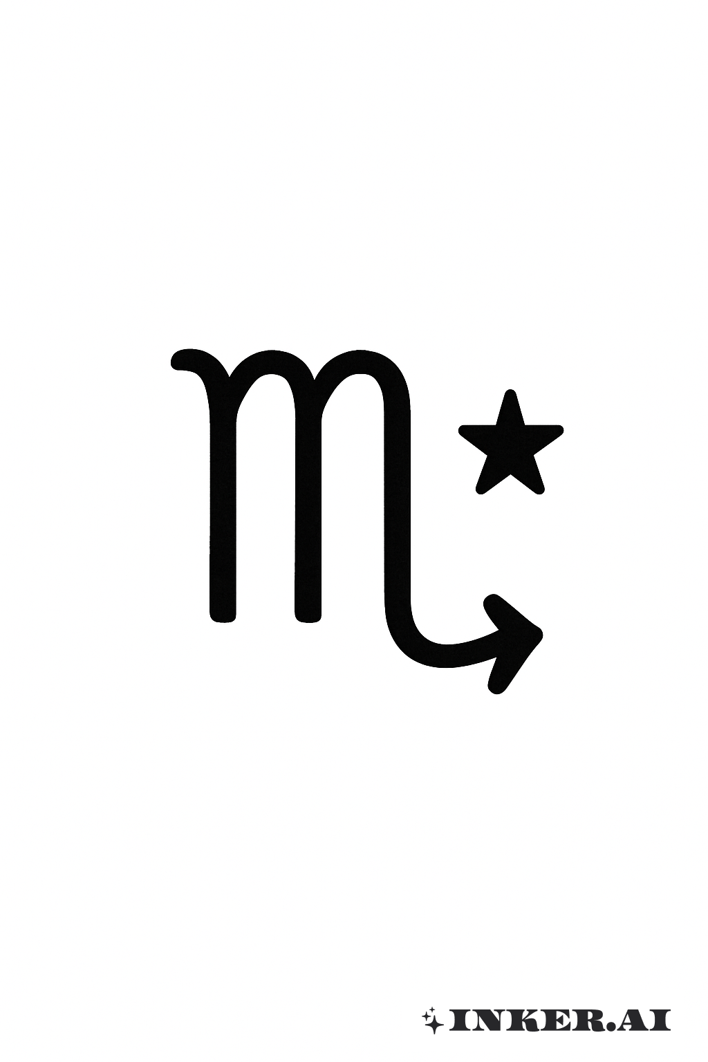 Scorpio Glyph with a Single Star