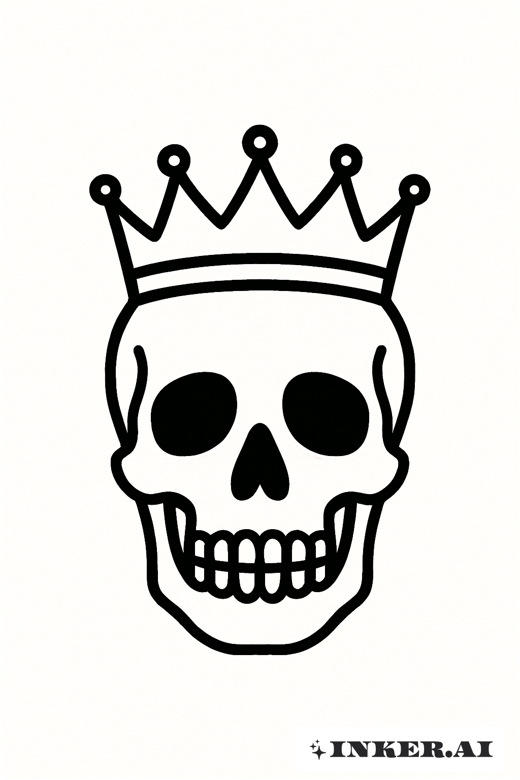 A Crowned Skull Representing Queen Persephone