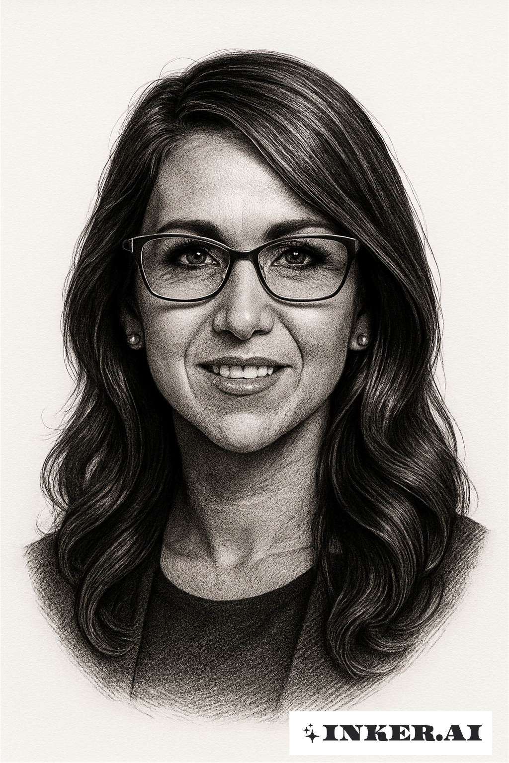 黑白寫實風格的Lauren Boebert