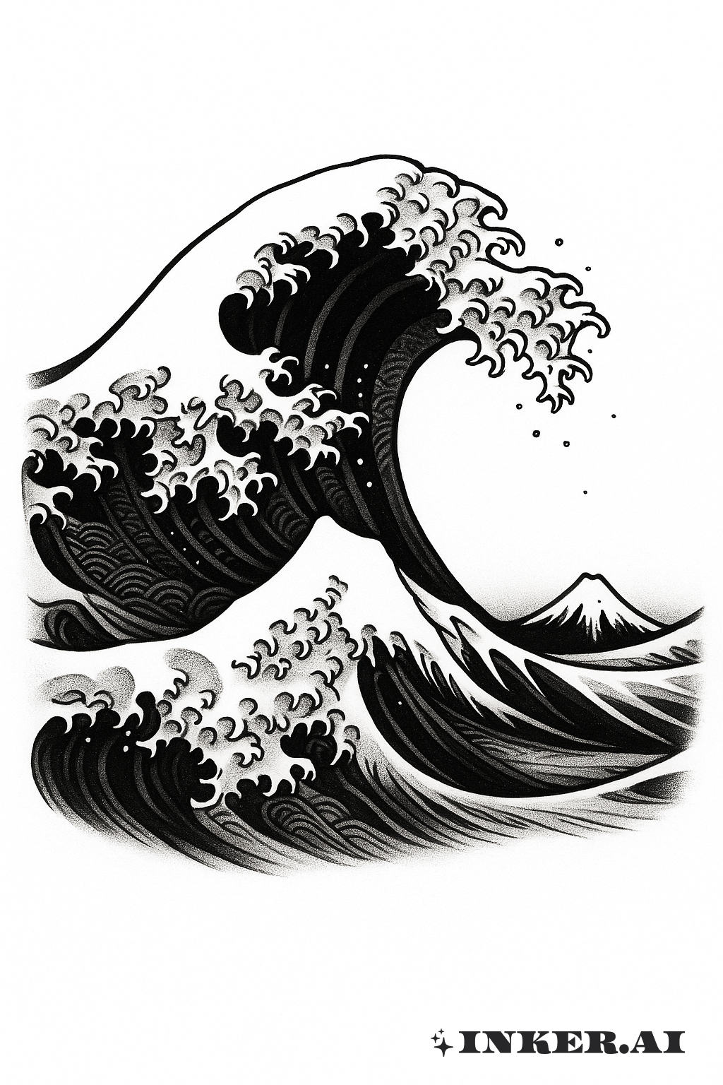 호쿠사이 파도 블랙아웃