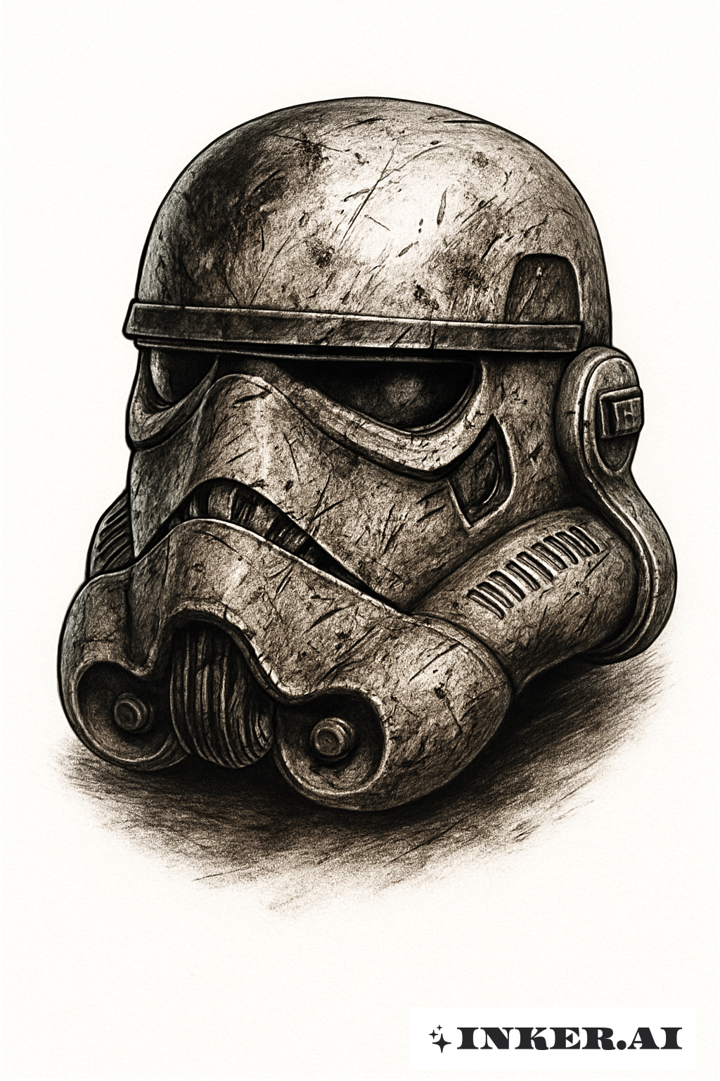 Casque de Soldat de Star Wars Usé par la Bataille