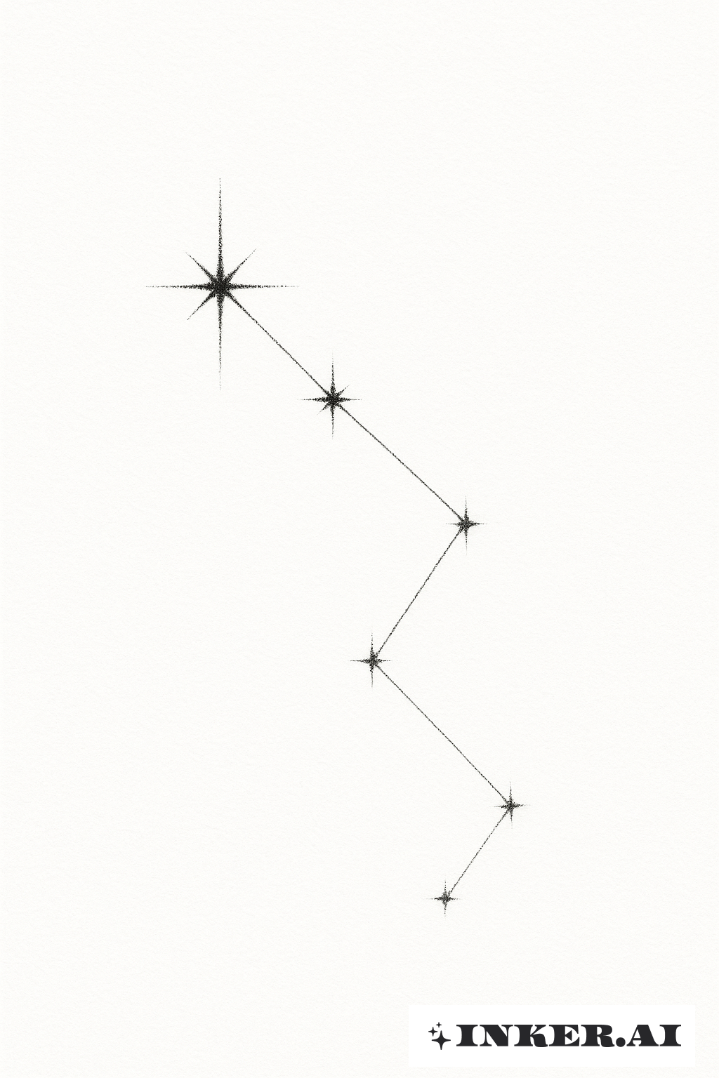 Uma Constelação de Estrelas Fade de Bastão e Pique