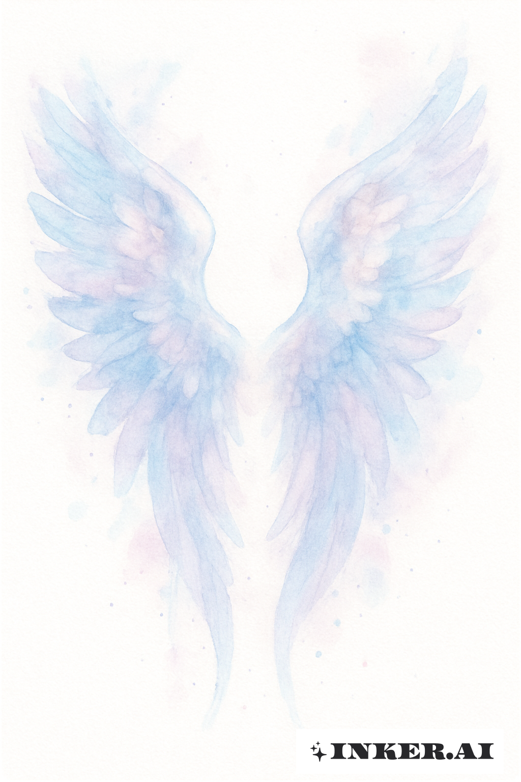 Asas de Anjo Sobrenaturais em Tons de Aquarela que Desvanecem