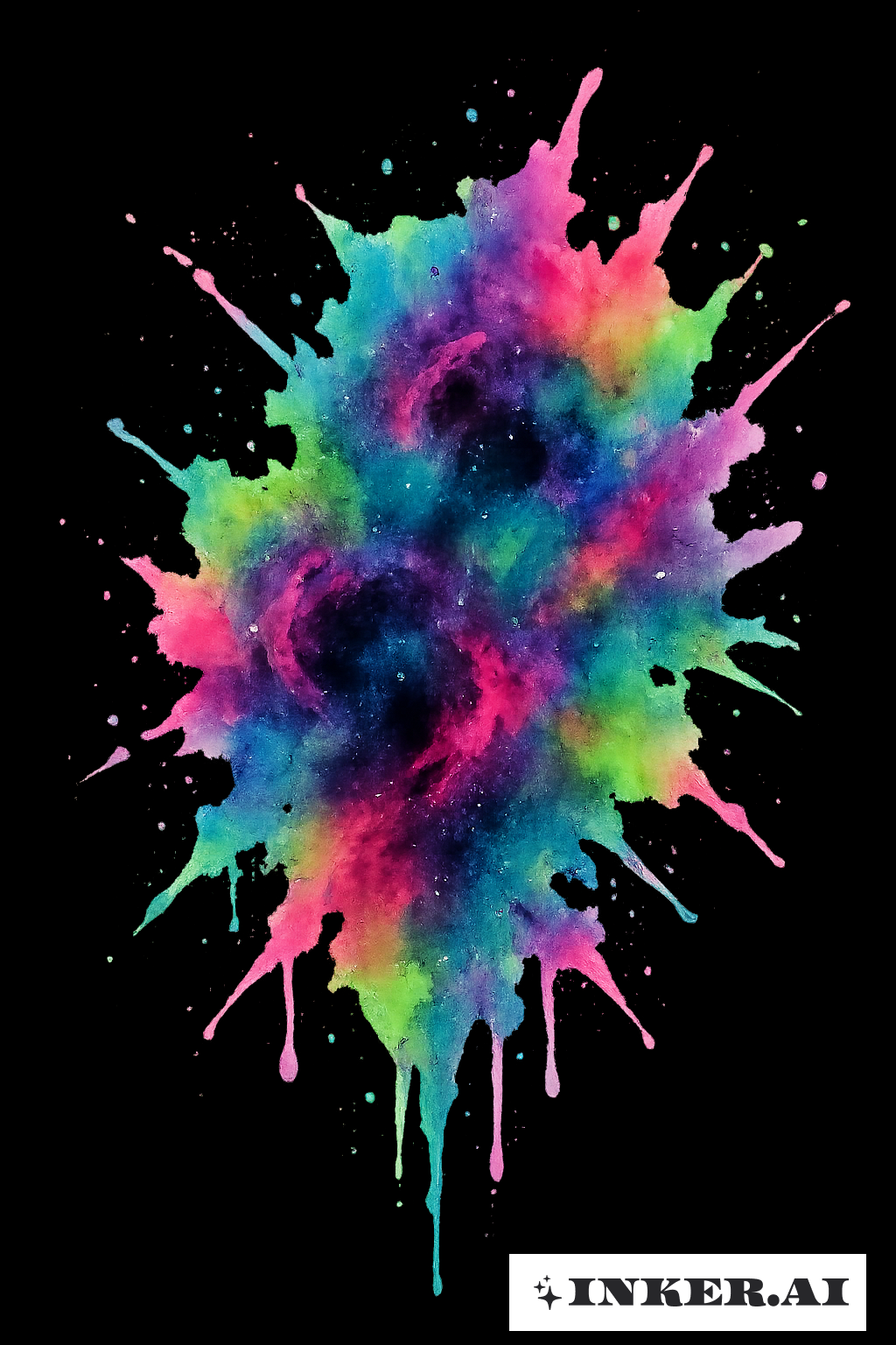 Aquarellspritzer einer infizierten Galaxie