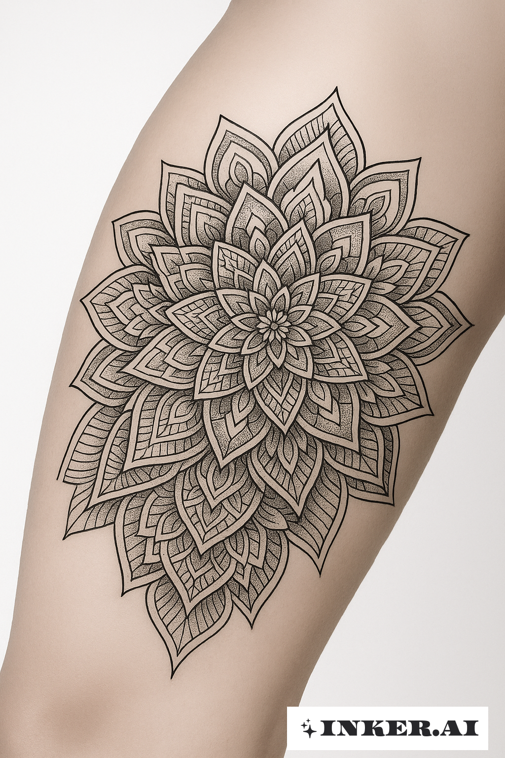 Mandala Sagrada Desdobrando na Coxa