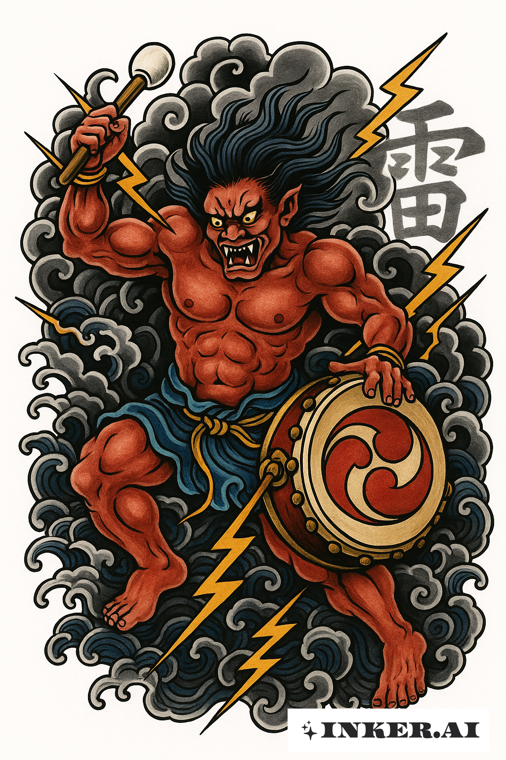Sấm Sét Trống Thần Raijin