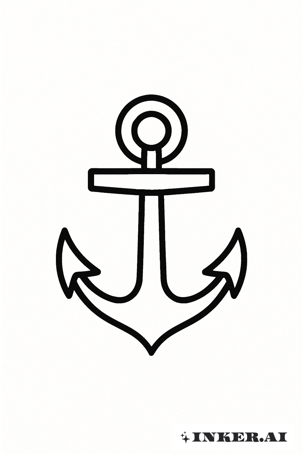 Clean Navy Emblem Anchor