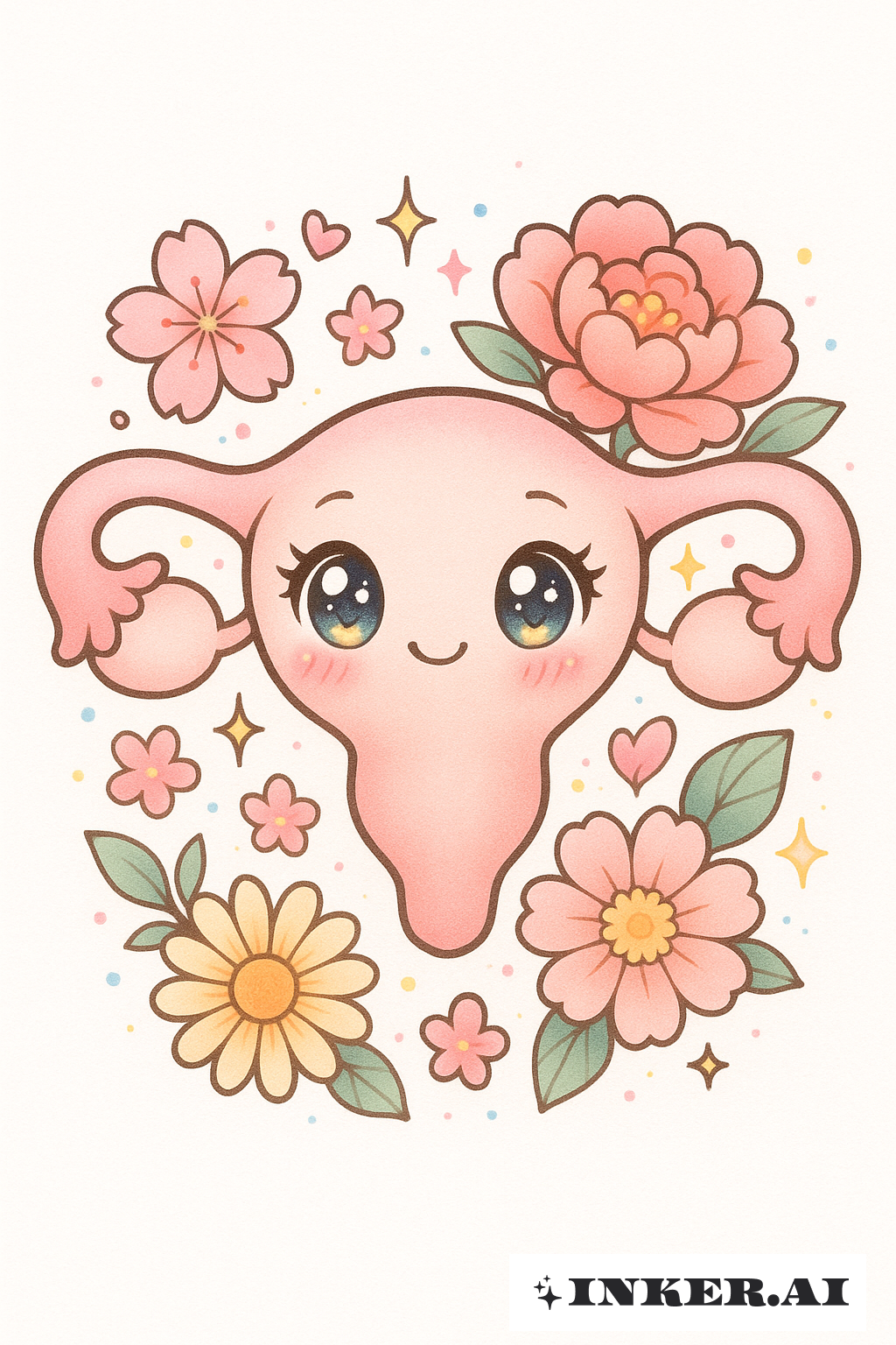 Kawaii Blumen Gebärmutter Wächter