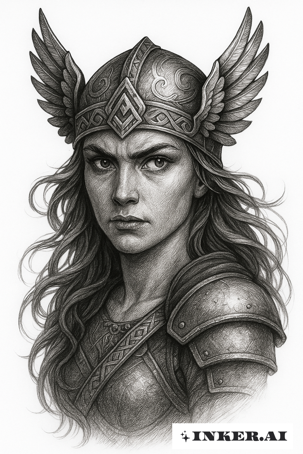 Photorealistic Valkyrie Warrior Portrait