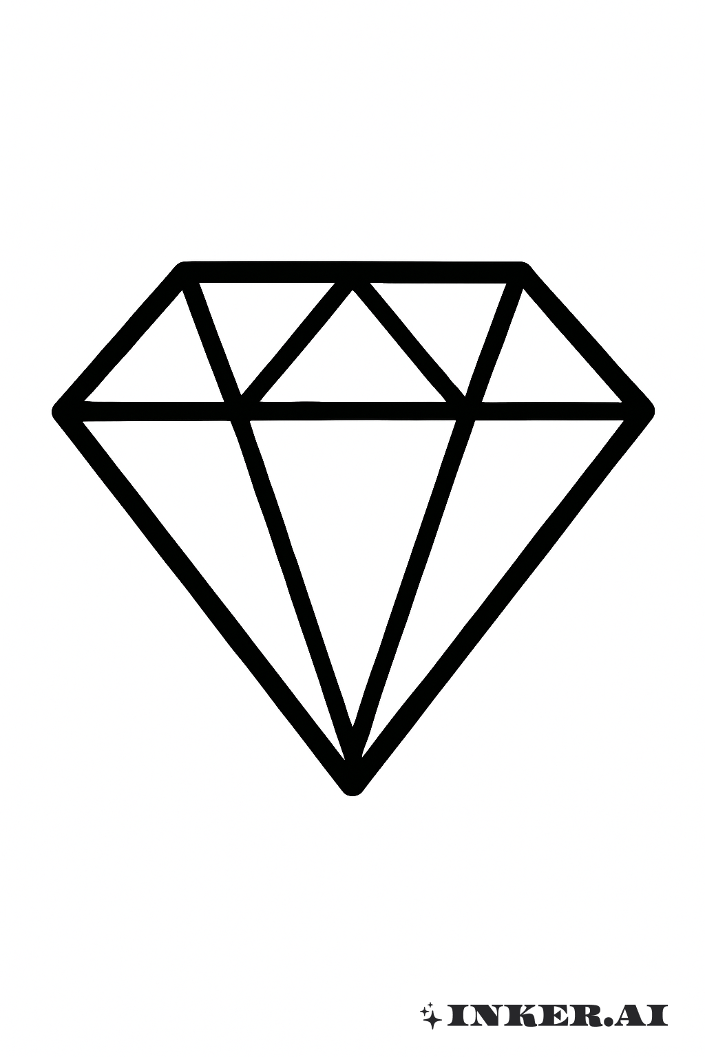 Hình kim cương cơ bản phong cách New School