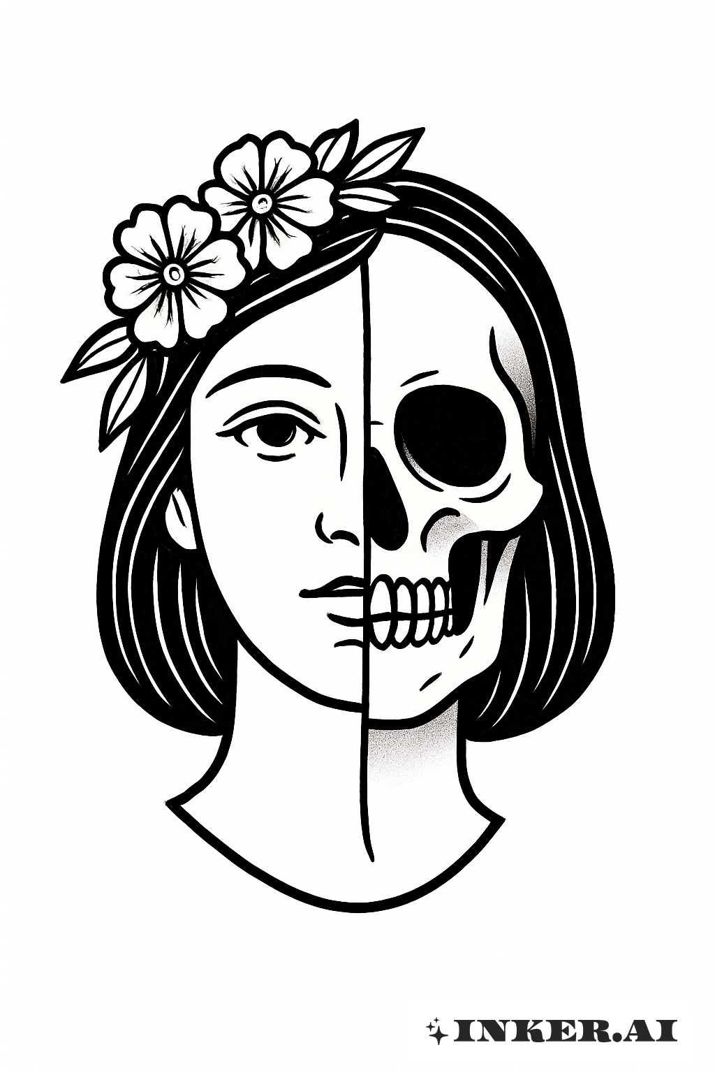 Persephone's Face As Half Skull