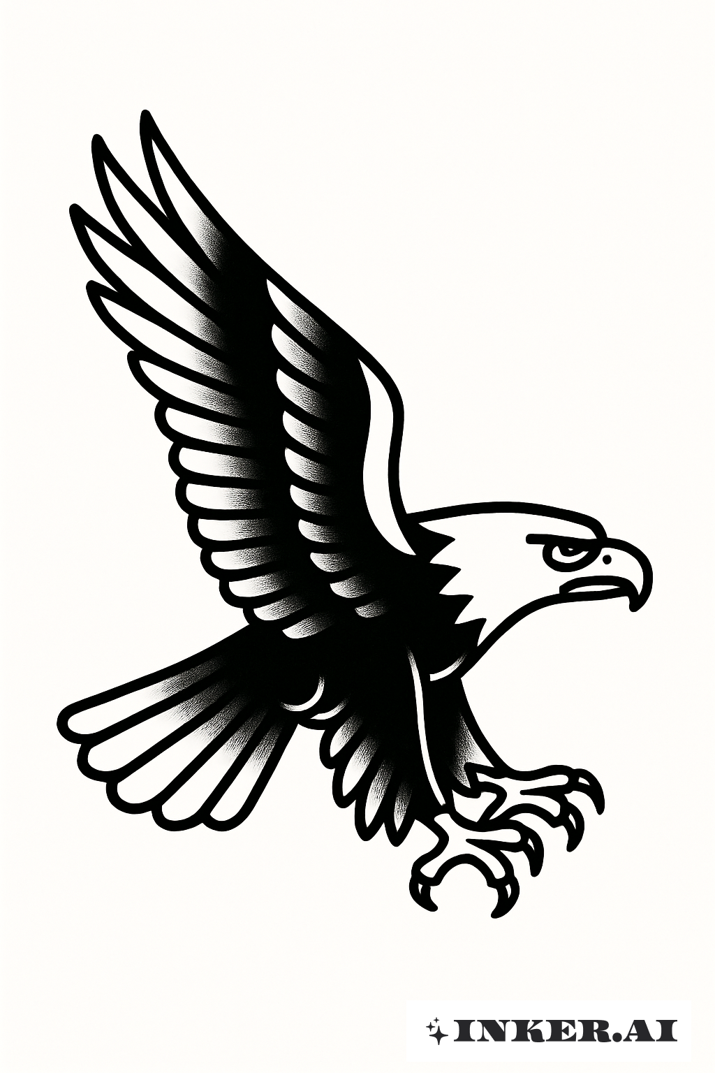 Águia Clássica em Perfil