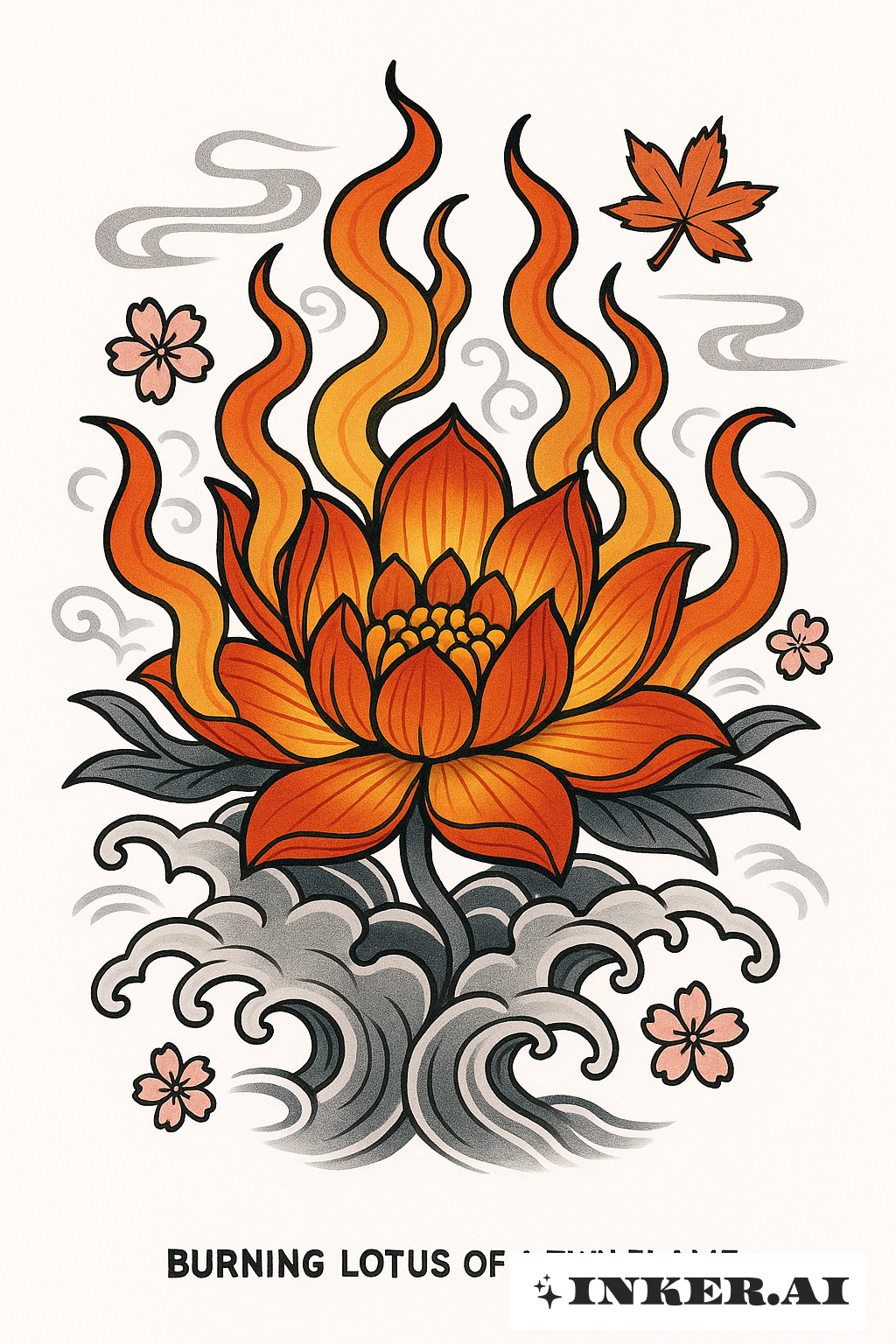 Burning Lotus Of A Twin Flame