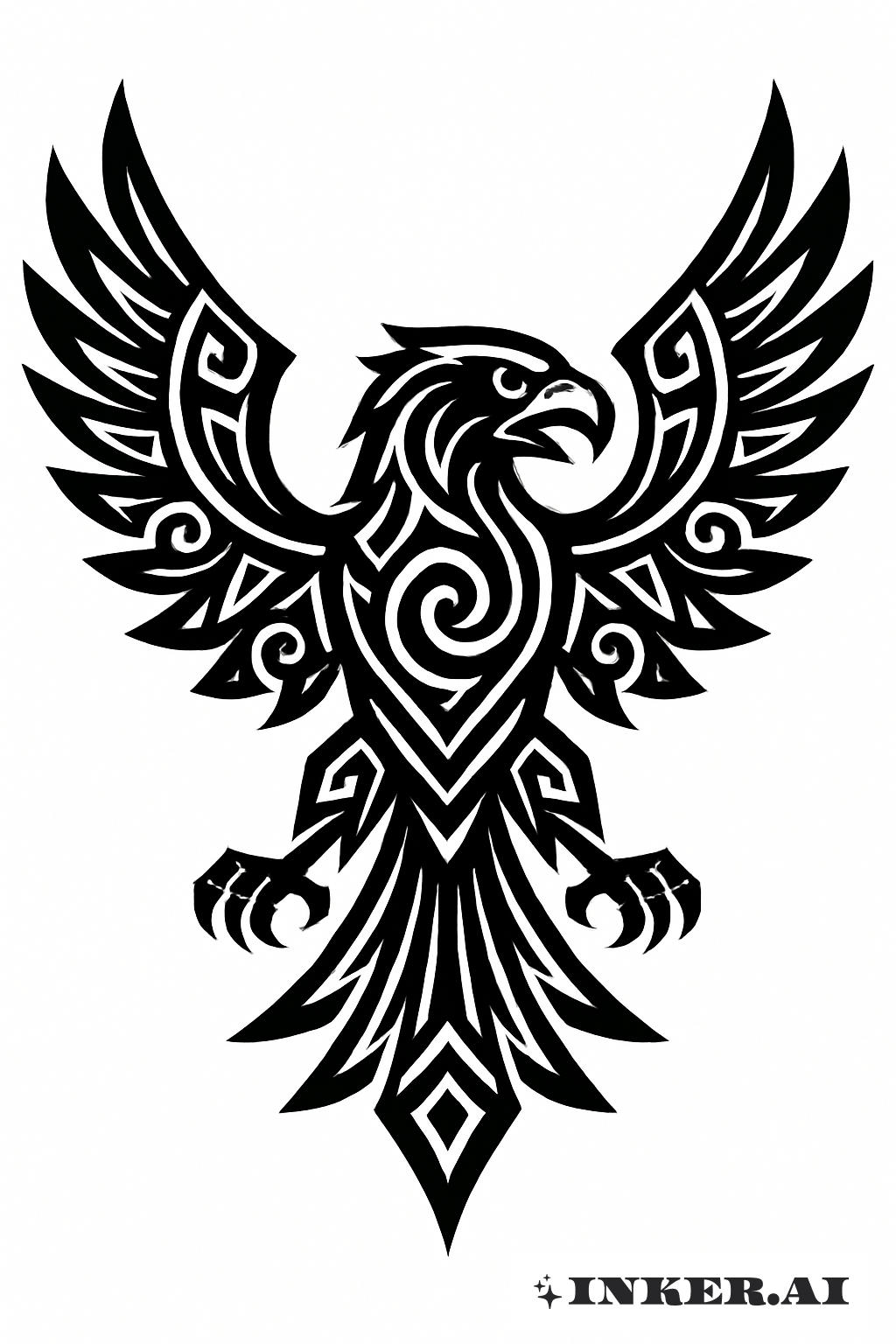 Totem Águia Tribal Destemida