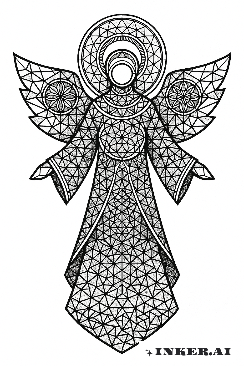 Guardian Angel Forged from Sacred Geometry