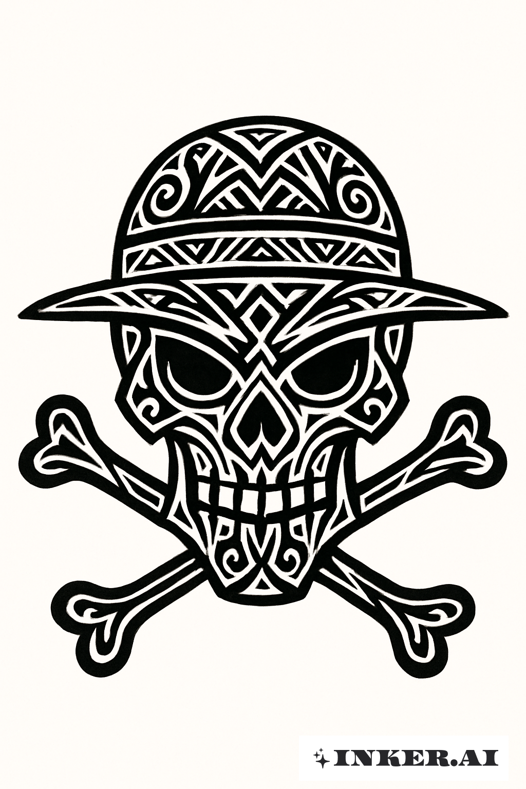 ワンピース ストローハット スカル トライバルスタイル