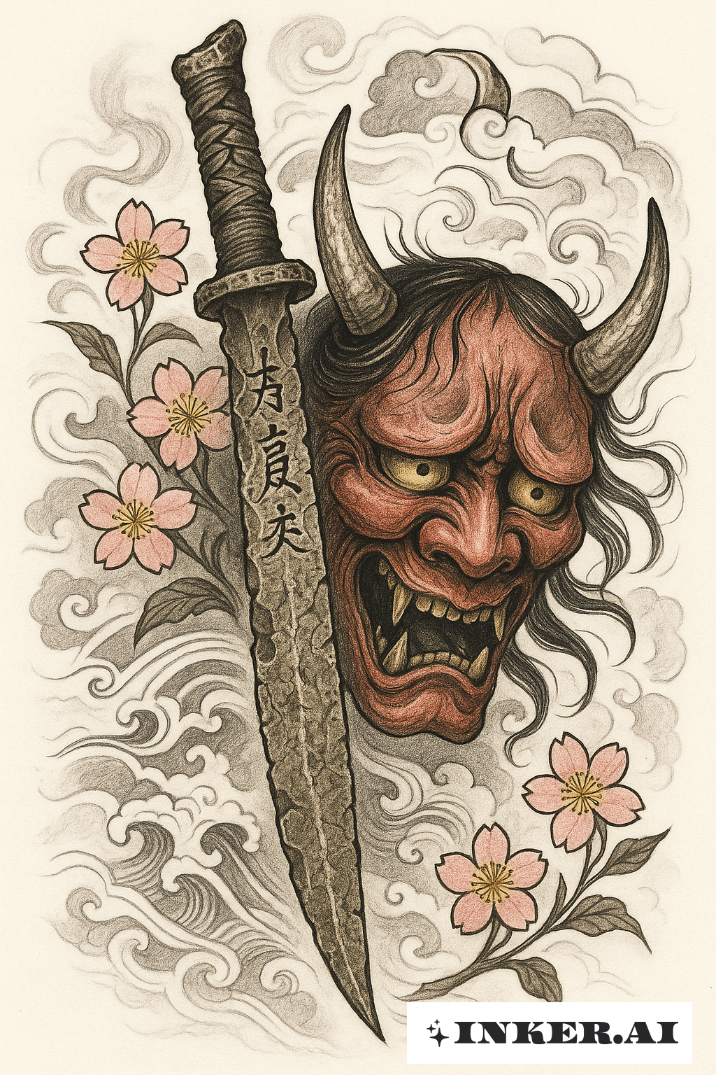 Das Übernatürliche Erste Klinge Mit Hannya-Maske