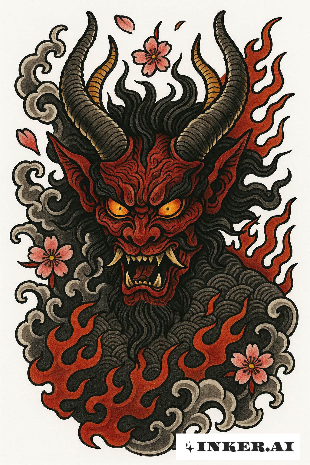 Baphomet als japanischer Oni