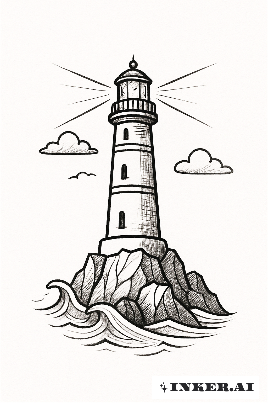 Esquisse Illustrative d'un Phare