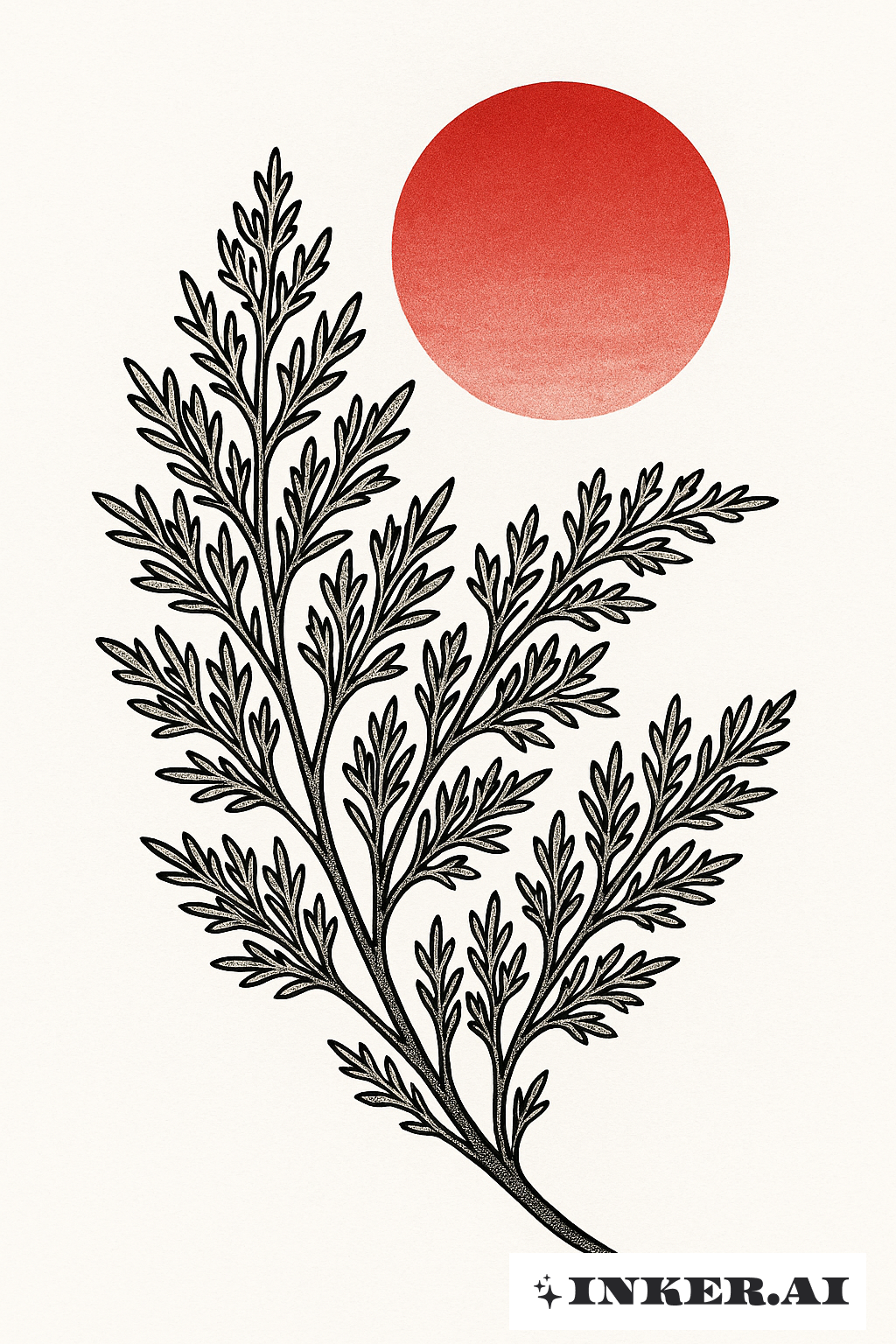 Sagebrush Under a Red Sun