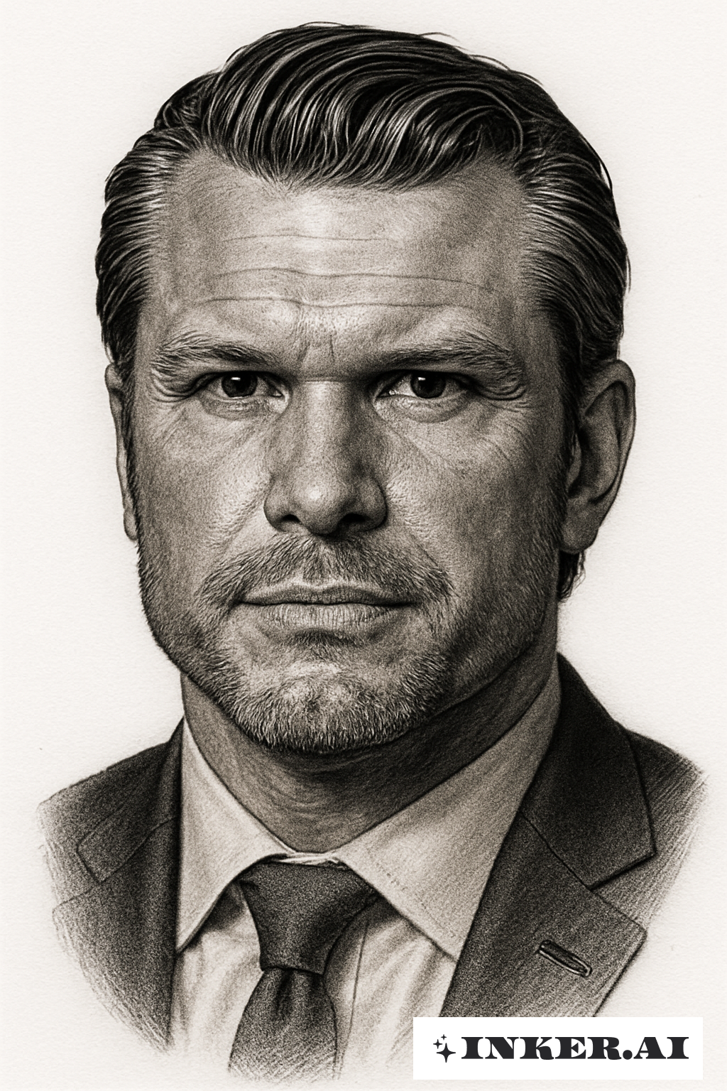 피트 헤그세스의 사실적인 초상화