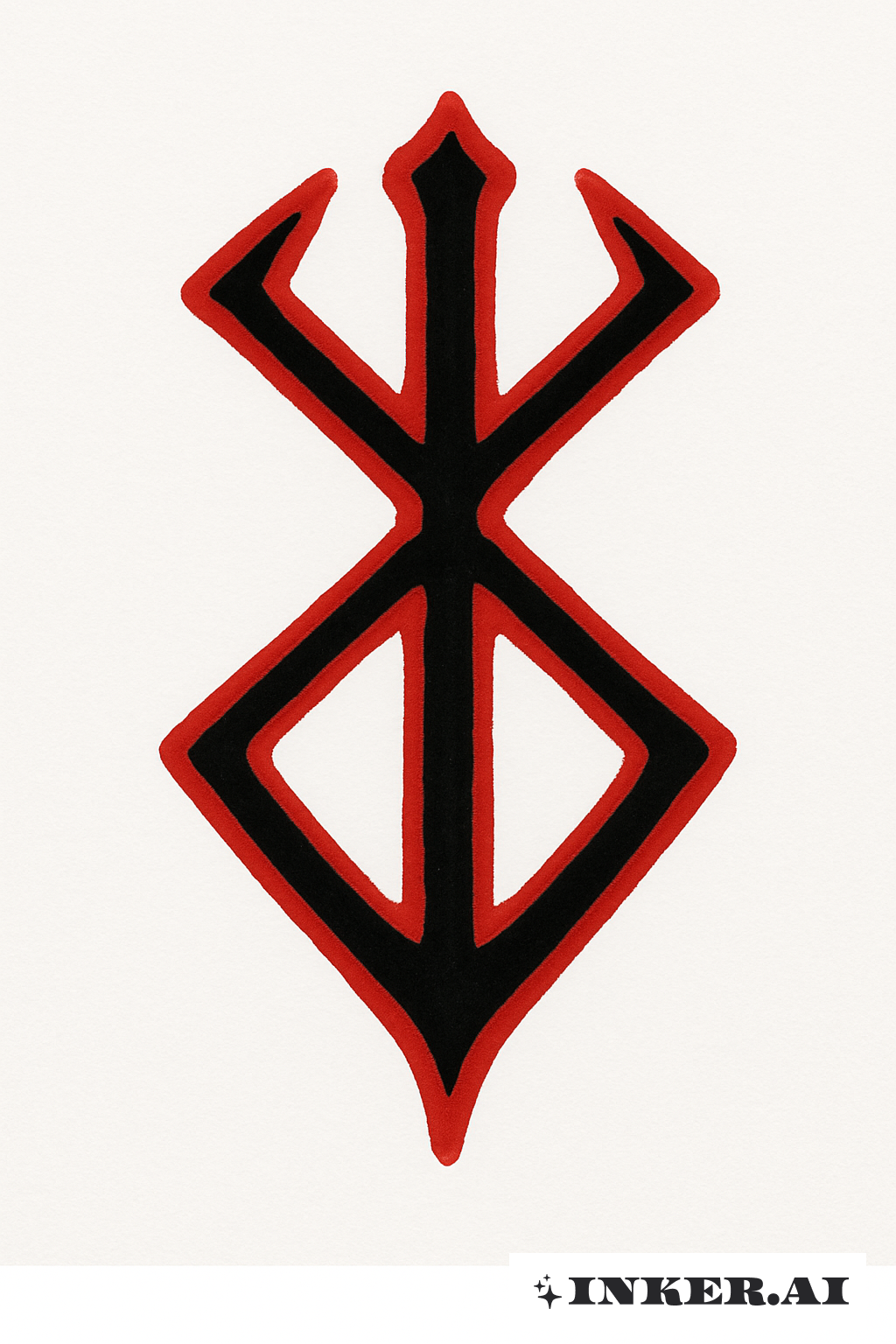 Uma Marca de Sacrifício em Vermelho e Preto