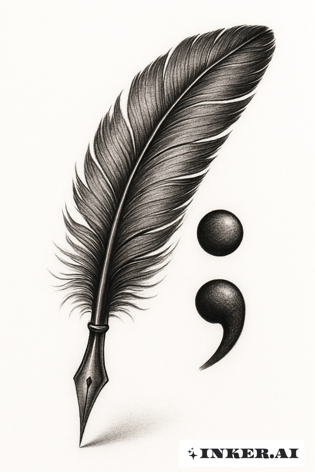 La Plume Devient Un Point-virgule