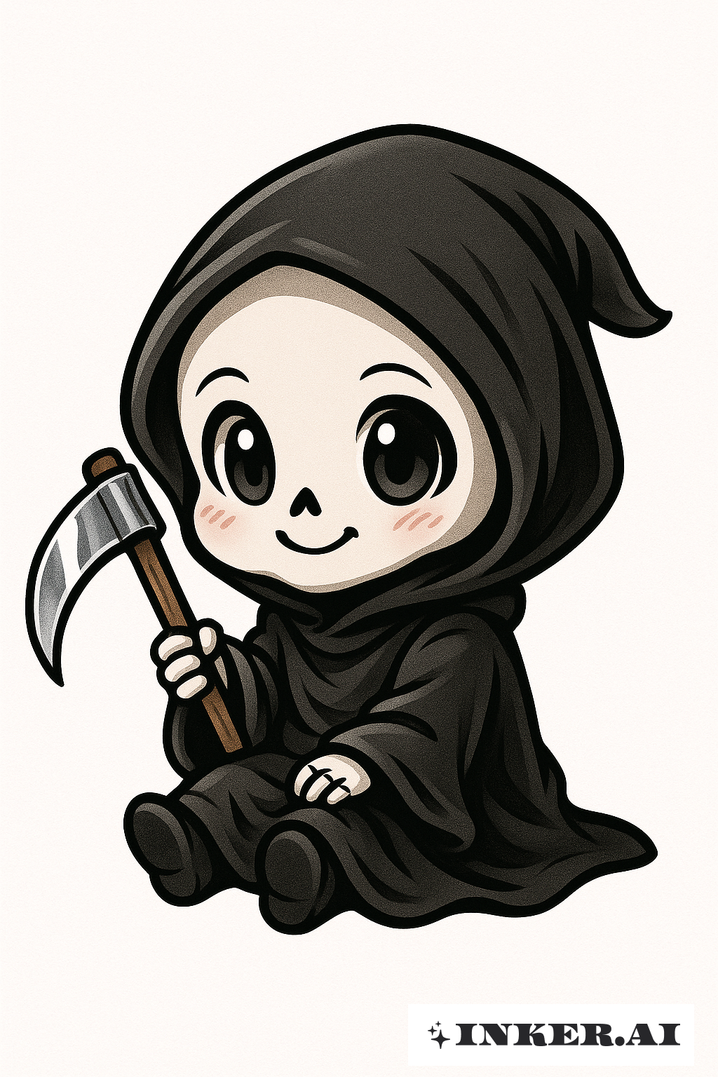 Chibi Sensenmann mit Winziger Sense